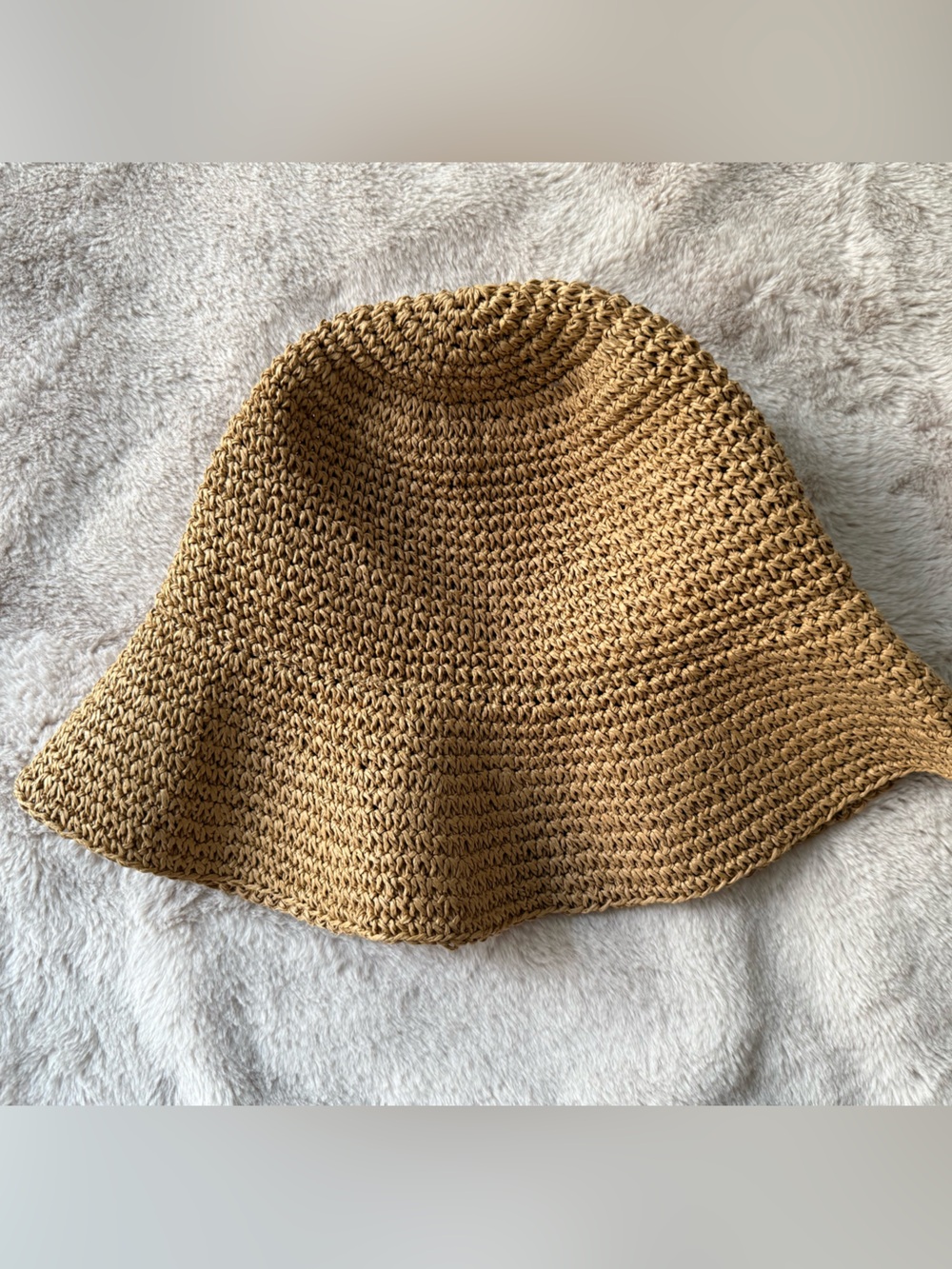 NWT Madewell Lantern Straw Hat Golden Khaki Size S/M - Picture 6 of 7